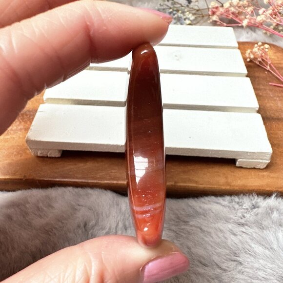 Gorgeous Small Carnelian Moon Carving - Picture 2 of 6